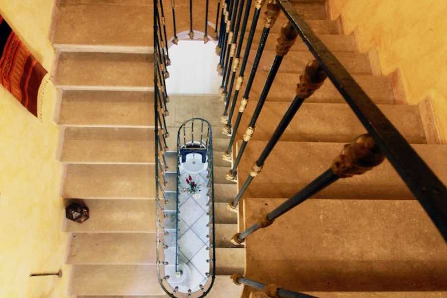 The hall of the farmhouse