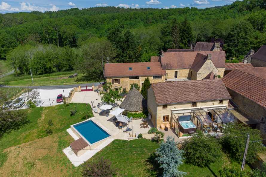 aerial view B&B Sarlat