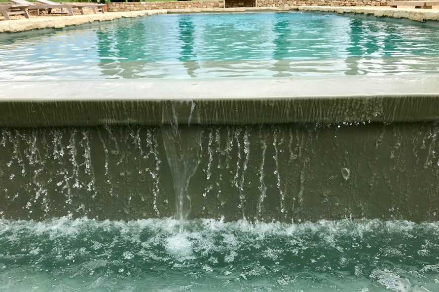 heated infinity pool