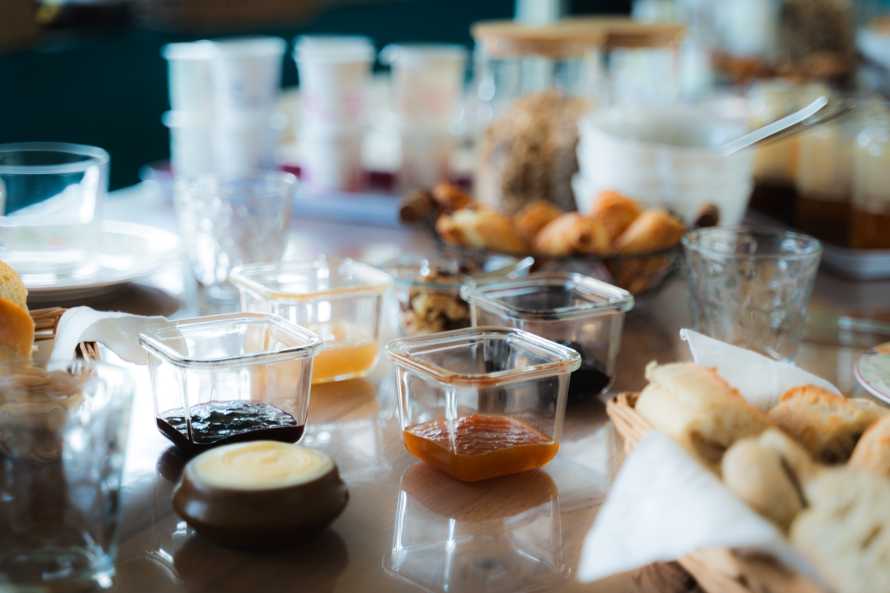 Homemade jams for breakfast