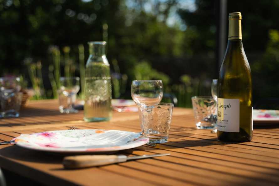 The outdoor terrace